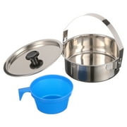 Ozark Trail 5-Piece Stainless Steel, Aluminum, and Plastic Space-Saving Cookware Camping Mess Kit