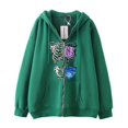 thumbnail image 2 of Dark hip hop gótico Harajuku Y2k esternón mariposa cremallera Sudadera con capucha hombres y mujeres Harajuku chaqueta sudadera, 2 of 4