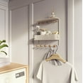 thumbnail image 5 of Umbra Estique Entryway Shelf with 10 Hooks White/Natural, 5 of 14