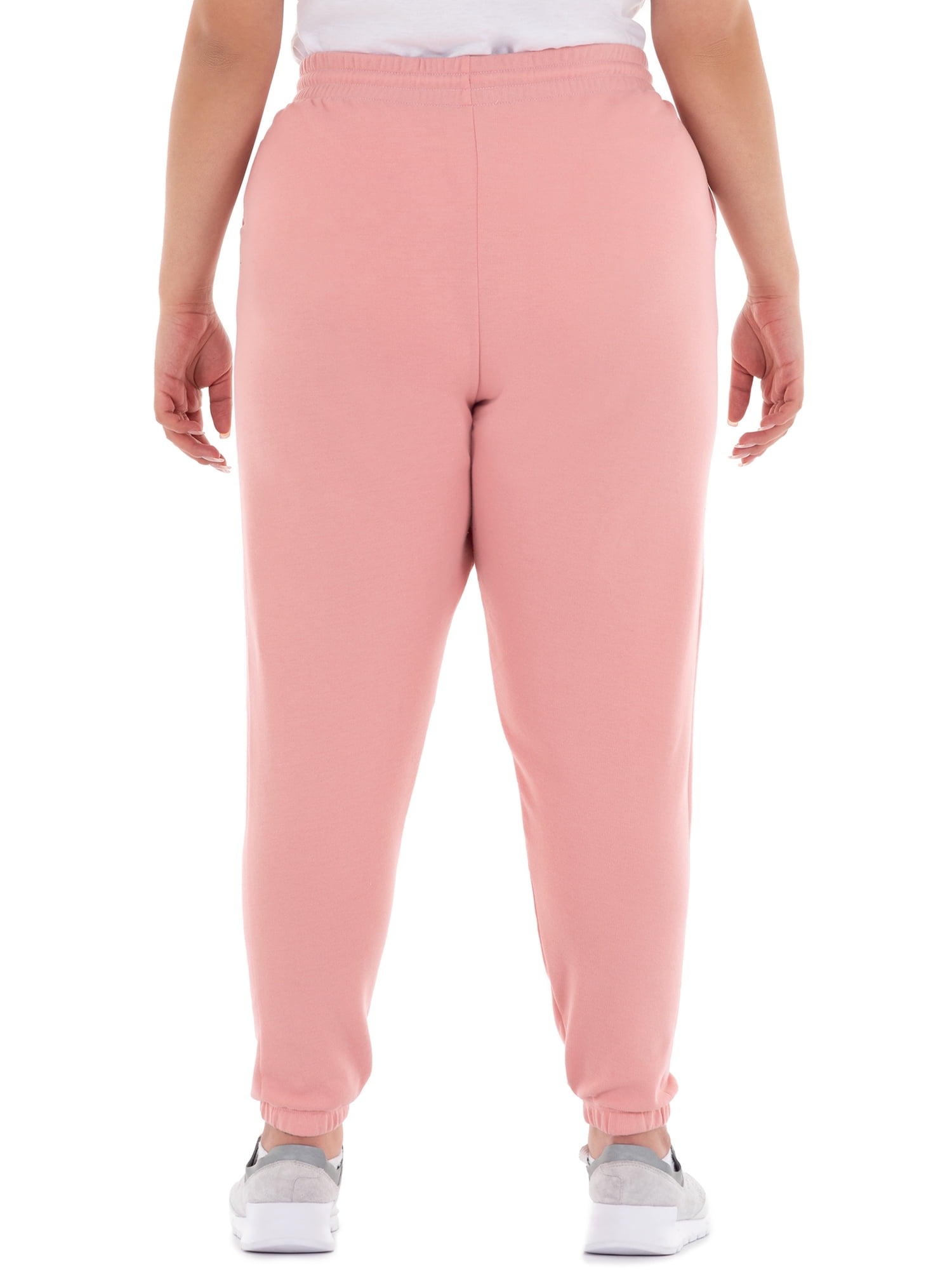 Terra & Sky Women's Plus Size Cotton Blend Fleece Sweatpants, 3-Pack 