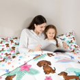 thumbnail image 5 of Homewish Funny Dachshund Animal 7-Piece Twin Bedding,Pretty Hibiscus Flower Bedding Comforter Set,Ocean Wave Decor,Colorful Stars Reversible, 5 of 8