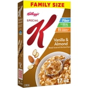 Kellogg's Special K Vanilla and Almond Breakfast Cereal, Good Source of Fiber, Family Size, 17 oz