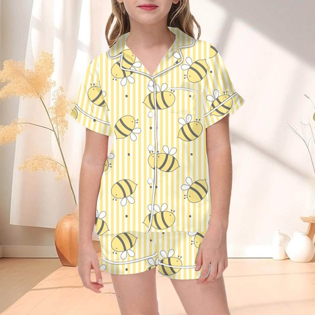 Girls Sleepwear Robes Product Title Girl Festival Cute Cartoon Pattern Pajama Set