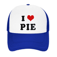 thumbnail image 2 of I Heart Pie Love Food Funny Trucker Hat Mesh Cap Unisex Blue, 2 of 5