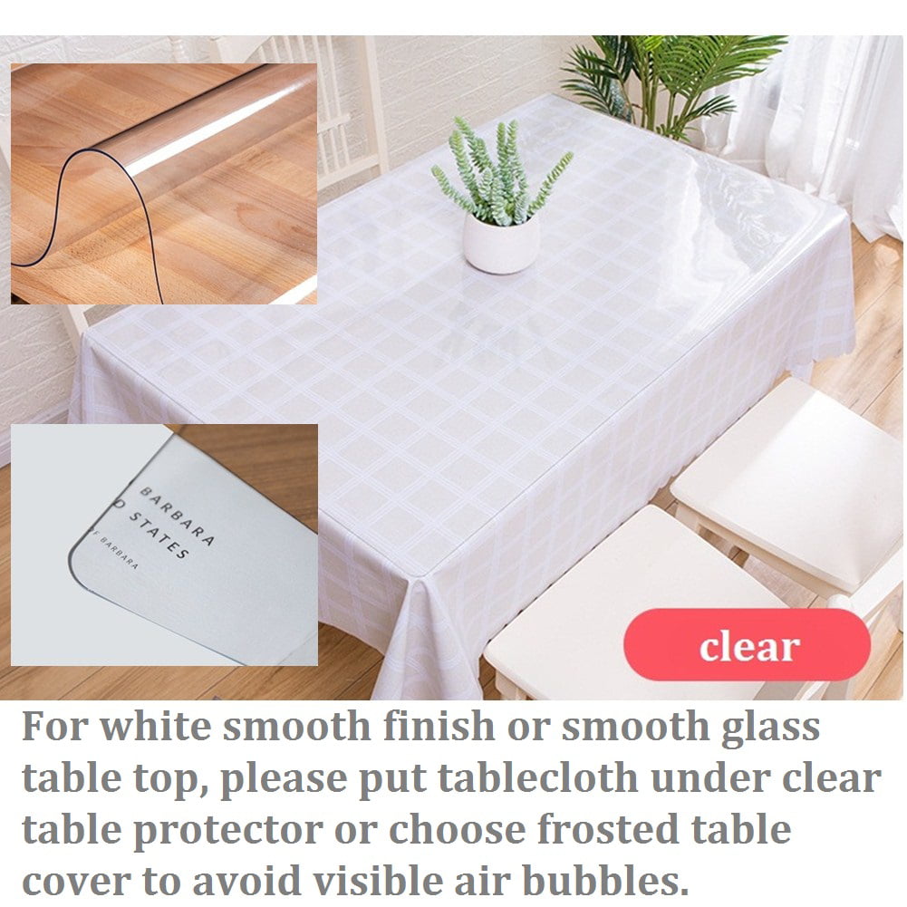 ZYAM 1mm Clear PVC Table Cover Protector Transparent Plastic Tablecloth Pad Mat Rectangular Desk Table Pad Table Cover Protector for Dining Room Table30x30cm/12x12in