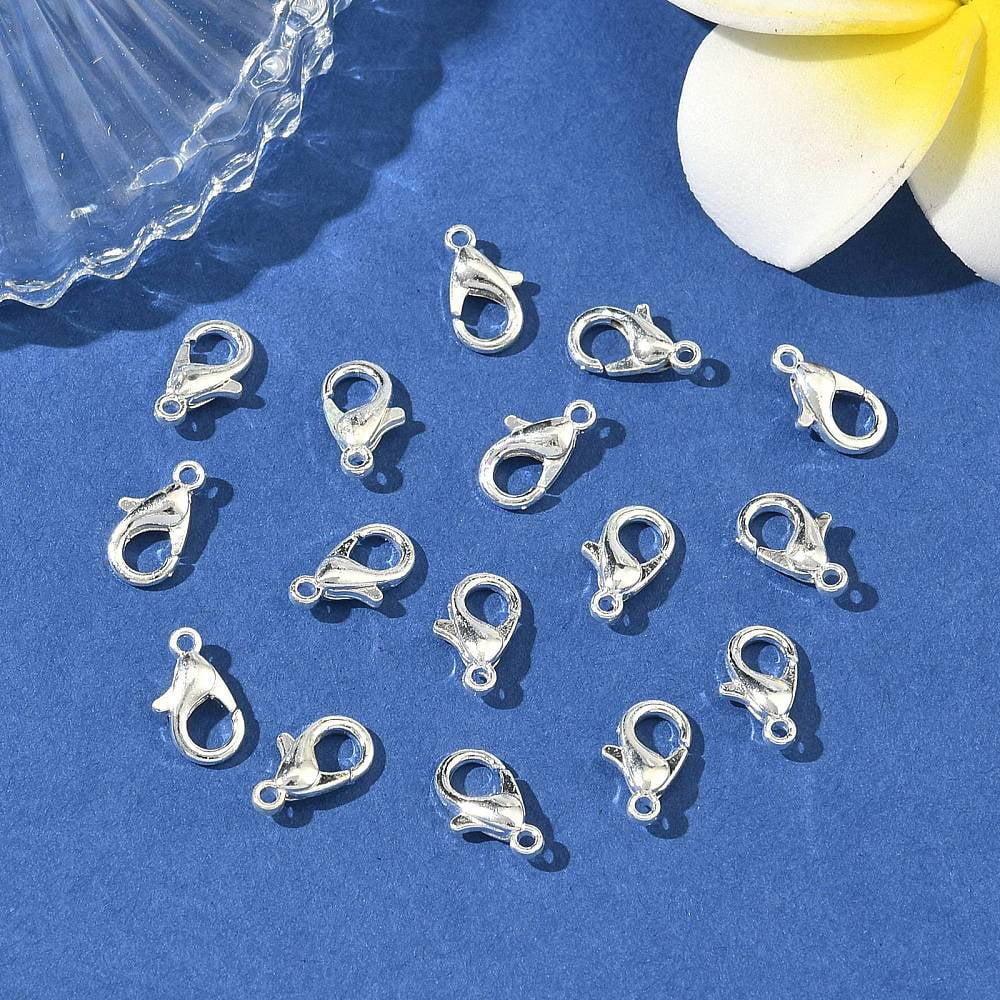 1000 pc Zinc Alloy Lobster Claw Clasps Cadmium Free & Nickel Free & Lead Free Silver Color Plated 10x6mm Hole: 1mm