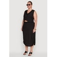 thumbnail image 4 of Womens Plus Size Linen V-Neck Cropped Vest, 4 of 5