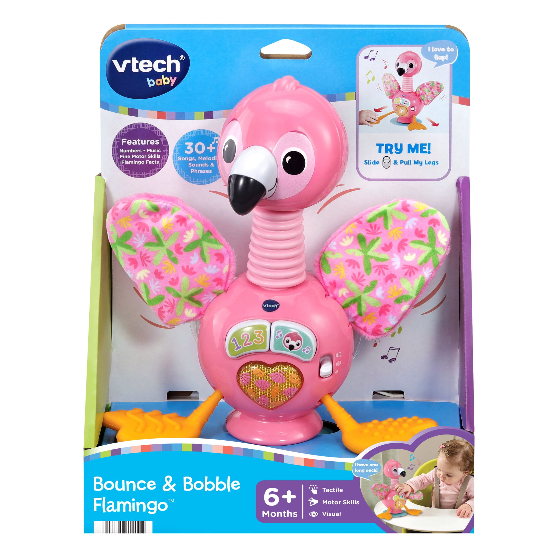 VTech Baby Bounce & Bobble Flamingo Electronic Learning Toy for Ages 6+ Months