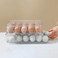 thumbnail image 4 of ziyahi Egg Fresh Storage Box Transparent with Lid for Kitchen Egg Storage Rack White, 4 of 9