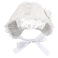 thumbnail image 1 of Adorable gorro de encaje para bebé, hermoso gorro de princesa para bebé de 0 a 2 años (blanco), talla única, 1 of 7