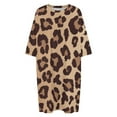 thumbnail image 4 of Cheetah Print Leopard Print Sleepshirts For Sleeping Travels Loose Sleepdress Pajama Dress Soft Nightdress Sleepwear, 4 of 7