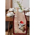 thumbnail image 2 of Table Runners 72 Inches Long Dress Scarves, Red Christmas Farmhouse Kitchen/Dining Table Runner, Coffee Tablerunners, Cow Snowflake Red Plaid Farmhouse Wooden Winter 13x72 Inch, 2 of 7