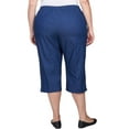 thumbnail image 3 of Alfred Dunner Womens Plus Relaxed Fit Denim Capri, 3 of 5