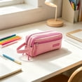 thumbnail image 2 of Ouuluon Pencil Case, Large Capacity Portable Pencil Bag, 8x4x3in Watermelon Red Sturdy Pencil Pouch for Office Home, 2 of 7