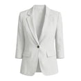 thumbnail image 7 of Iyufng Womens Lightweight Blazer Jackets Fashion Solid Color 3/4 Sleeve Collared Casual Outerwear, 7 of 7