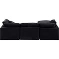 thumbnail image 5 of Meridian Furniture Indulge 94" Velvet L-Shaped Modular Sectional in Black, 5 of 9