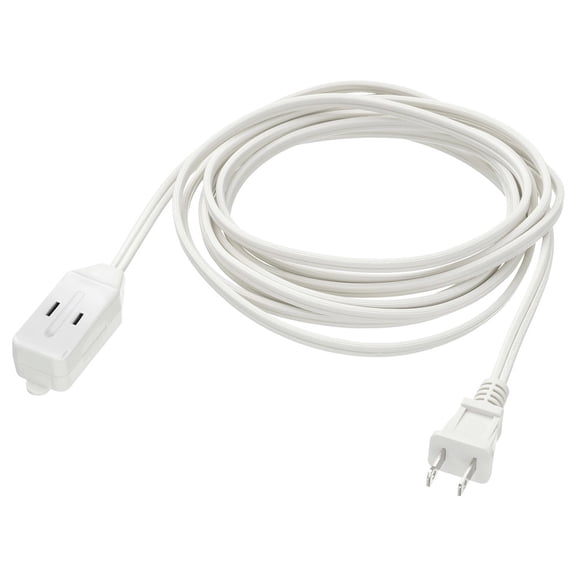 ACCL 3 Outlet Power Extension Cord White 6 Feet, 1 Pack