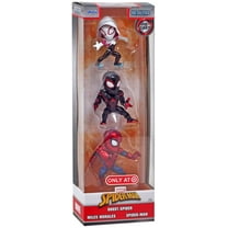 Jada Toys Marvel Nano Metalfigs Ghost-Spider, Miles Morales & Spider-Man Action Figures, 3 Pack