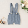 thumbnail image 4 of XYIJANI Clearance Baby Girl Clothes Newborn Infant Baby Knit Suspender Romper Cotton Sleeveless Boy Girl Solid Sweater Clothes Baby Jumpsuit Overalls 0-3 Months Baby Girl Clothes (Gray,74), 4 of 6