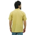 thumbnail image 3 of Atasi Men's Short Sleeve Beige Cotton Kurta Collar Shirt Indian Casual Clothing-Small, 3 of 7