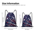 thumbnail image 2 of Sikiie Red White Blue Fireworks 1 Drawstring Backpack Drawstring Bags, Draw String Back Bag for Sports, Gym, Travel, Swimming, Beach-Medium, 2 of 6