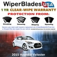 thumbnail image 2 of 2015 Hyundai Veloster Beam Wiper Blades Wipers w/1yr Warranty (Set of 2) (WiperBladesUSA), 2 of 5