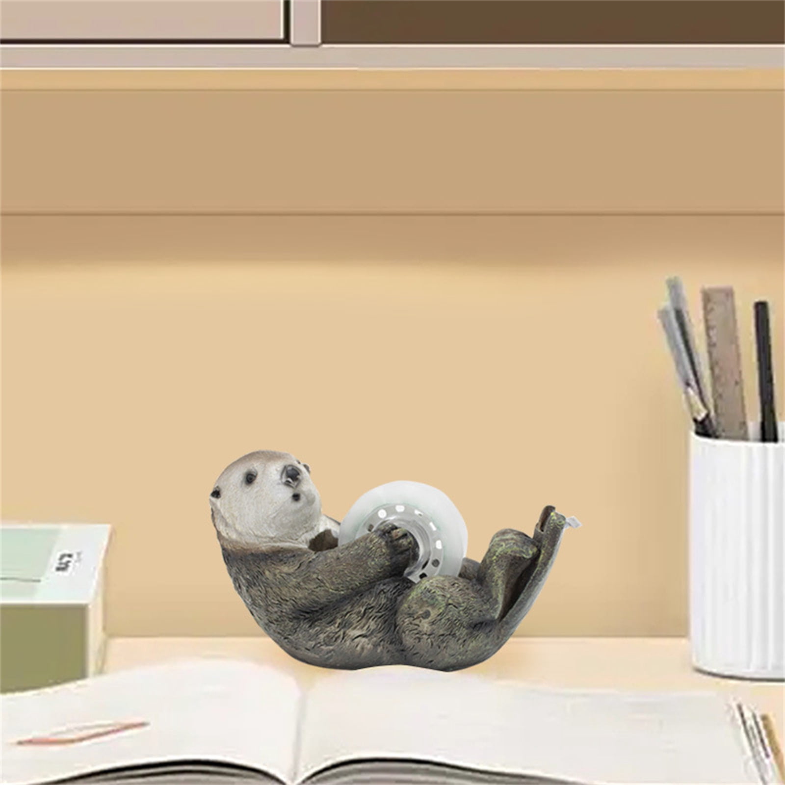 Novelty Tape Cutter Office Supplies,Resin Cartoon Animal Tape Dispenser Home Office Desk Accessories,Funny Stationery Gift Idea