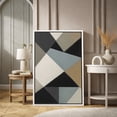 thumbnail image 2 of Framed Canvas Print Geometric Wall Art Abstract Neutral Modern Decorative for Living Room Bedroom - 16"x24" WHITE, 2 of 8