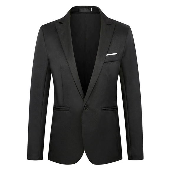 Dagugfen Blazer for Men Plus Size Button Dress Jackets Slim Elagant Casual Business Suit for Dinner Party Prom