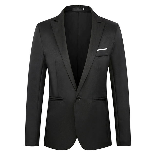 Styesk Jackets for Men Man Teenager Solid Color One-button Small Suit Coat