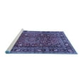 thumbnail image 2 of Ahgly Company Machine Washable Indoor Square Persian Blue Traditional Area Rugs, 6' Square, 2 of 4