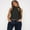 Black, variant on Summer Sleeveless Tops for Women Tie Knot Mock Neck Comfortable Breathable S-L