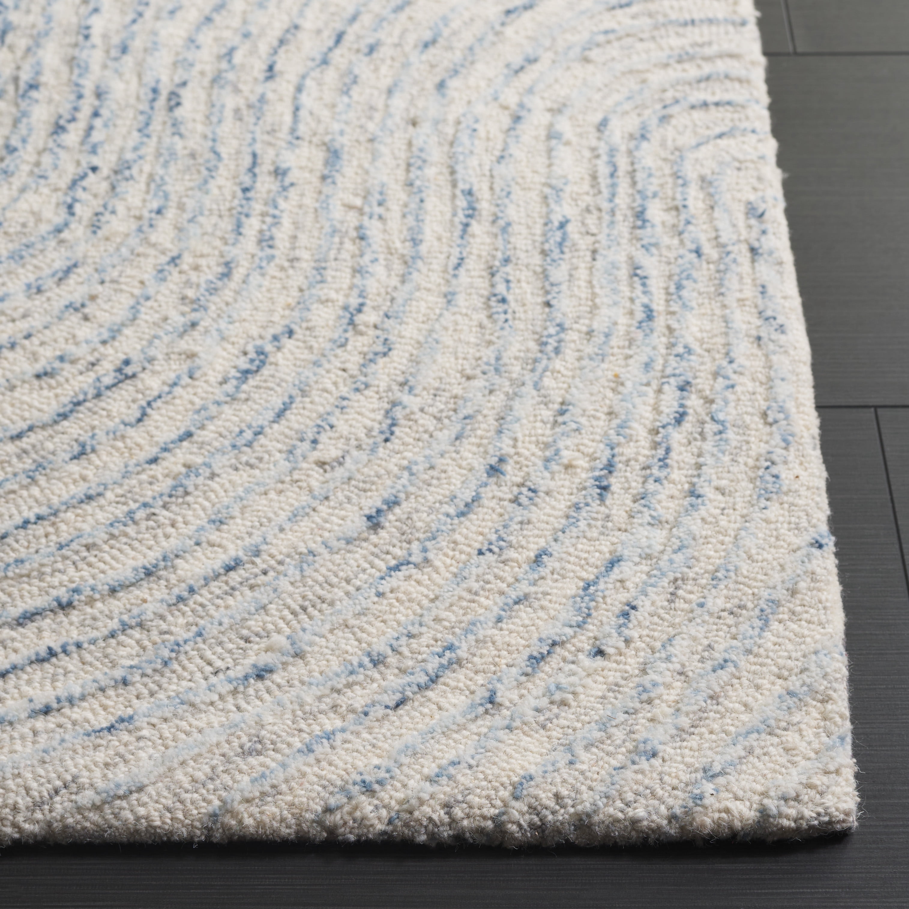 SAFAVIEH Pine Burke Abstract Area Rug, Light Grey/Ivory, 3' x 5'