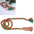 thumbnail image 4 of Guirnalda De Cuentas De Madera, Adorno De Cuentas De Madera, Decoración Duradera Para Festivales, Multifuncional Para El Hogar, Para Maceta, Para Portavelas Fyydes rojo+verde, 4 of 8