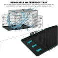 thumbnail image 5 of NiamVelo 48 inch Large Dog Crate  Dog Cage Dog Kennel, Folding Metal Wire Pet Crate with Handle and Plastic Tray, Indoor&Outdoor, Black XXL, 5 of 8