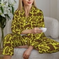 thumbnail image 6 of Kdxio Countryside Pumpkin Tractor Women's Pajama Sets Long Sleeve Button Down Sleepwear Nightwear Soft Pjs Lounge Sets-Large, 6 of 7