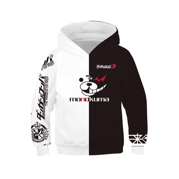 Danganronpa: Trigger Happy Havoc Anime Cosplay Sudadera con capucha Impresión 3D Traje Chaqueta Niños Tamaño Cremallera Sudadera con capucha Jersey01L Deng Xun unisex