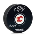 thumbnail image 1 of Mark Giordano Signed Calgary Flames Hockey Puck with 2019 Norris Note, 1 of 1