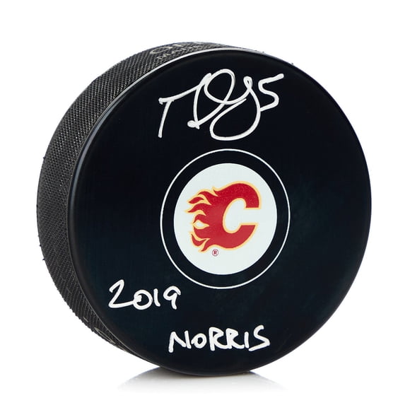 Mark Giordano Signed Calgary Flames Hockey Puck with 2019 Norris Note