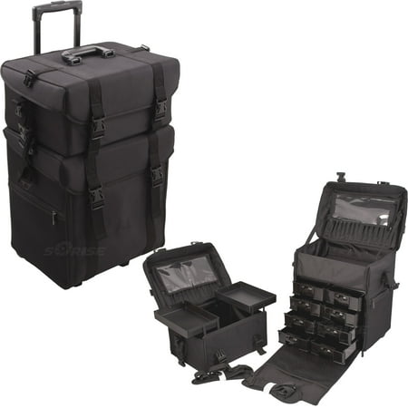 Sunrise Soft Sided Rolling Makeup Case With Drawers C6007