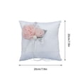 thumbnail image 2 of GadgetVLot Pink Flower Basket Ring Pillow Home Organizers Decorate Romantic Ivory White Cute Wedding Party Decoration, 2 of 12