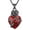 Black-Red, variant on Rose Flower Heart Cremation Urn Necklace for Ashes Rose Flower Cremation Jewelry Stainless Steel Flower Cremation Jewelry for Women Ashes Jewelry