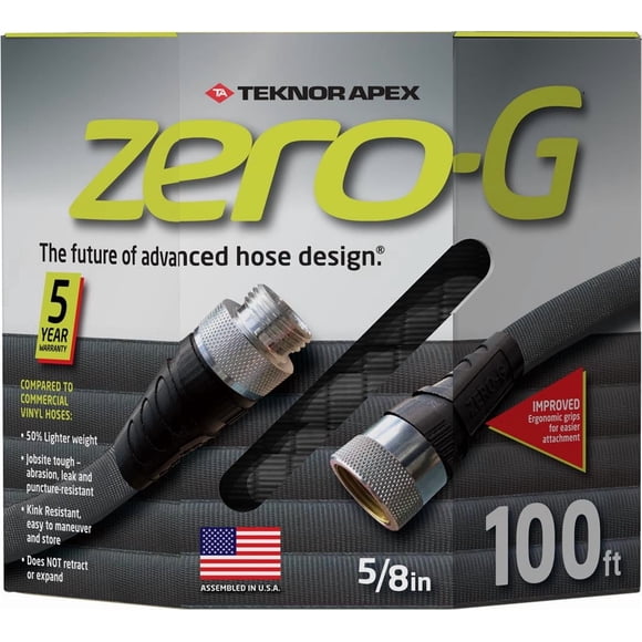 Teknor Apex Zero-G 100 Ft. Long 5/8 Inch Lightweight Flexible Garden Water Hose