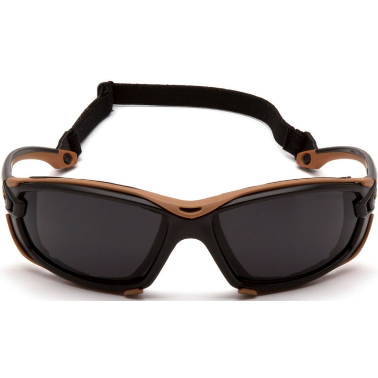 Carhartt Toccoa Black & Tan Frame Safety Glasses with Gray