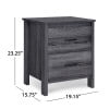 thumbnail image 3 of GDF Studio Titeca Contemporary 2 Drawer Nightstands, Set of 2, Sonoma Gray Oak, 3 of 7