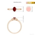 thumbnail image 5 of ANGARA Natural Solitaire Oval Ruby Split Shank Engagement Ring with Trio Diamonds in 14K Rose Gold for Women (Size-6x4mm) | July Birthstone, Anniversary, Jewelry Gift for Women | Natural Ruby Ring, 5 of 9