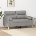 thumbnail image 4 of vidaXL 3-Seater Sofa with Pillows&Cushions Light Gray 82.7" Fabric, 4 of 43