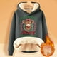 thumbnail image 2 of WILLBEST Sudadera Oversize para Mujer "Have Yourself A Mooey Little Christmas" con Capucha, de Terciopelo Grueso, Cálida y Holgada (Modelo 1375) XXX-Grande, 2 of 3