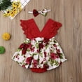 thumbnail image 5 of Ensemble de Vêtements d'Été pour Nouveau-Née Fille : Barboteuse Robe Combinaison Justaucorps Bandeau à Fleurs, 5 of 5