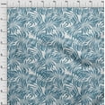 thumbnail image 4 of oneOone Viscose Chiffon Teal Blue Fabric Leaf Dress Material Fabric Print Fabric By The Yard 42 Inch Wide, 4 of 4